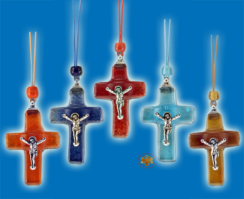 Orthodox Glass Fusing Cross 6cm